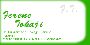 ferenc tokaji business card